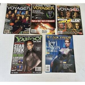 Star Trek Voyager Magazine Lot Jeri Ryan Seven Of Nine Starlog 1997 1998
